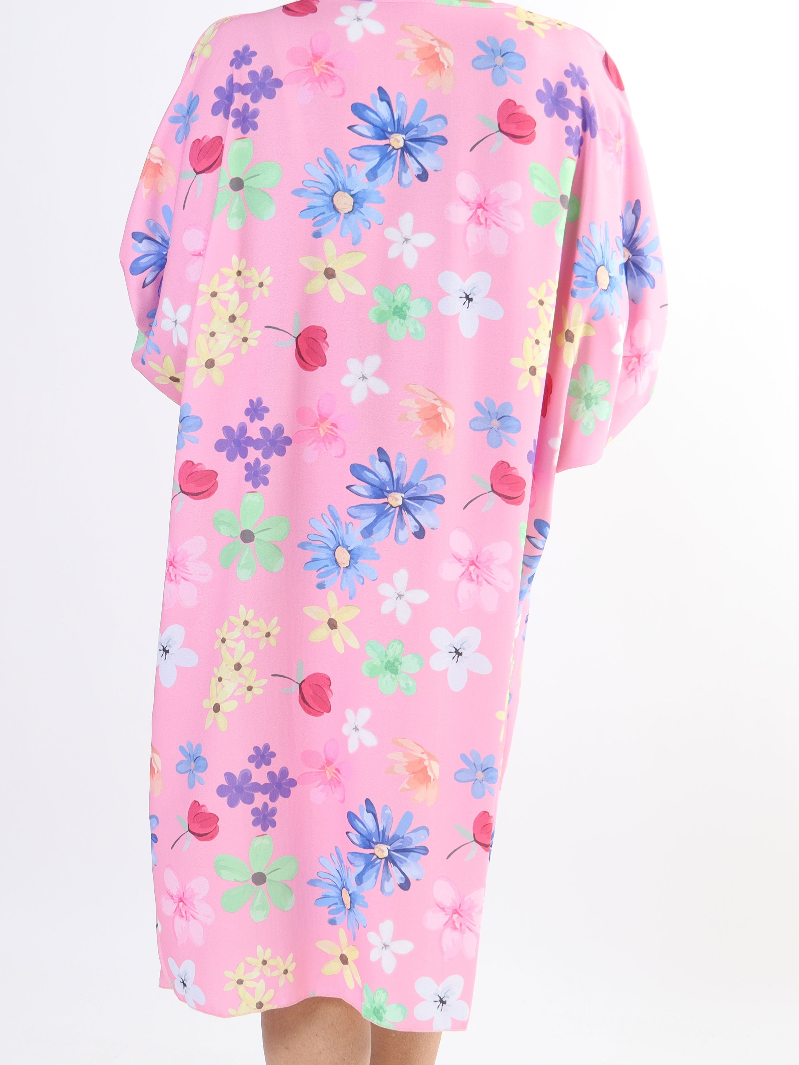 Sabina - Löst sittande klänning med blommönster i plusstorlek